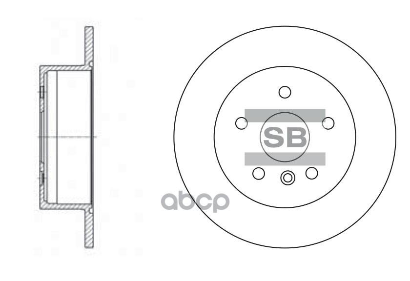 Диск тормозной задний Серия:HI-Q Диаметр:281мм. TOYOTA CAMRY седан (V5), TOYOTA CAMRY седан (V4) Sangsin brake арт. SD4016
