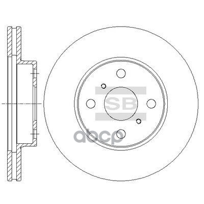 Диск тормозной TOYOTA COROLLA 1.3-2.0 92-02 передний D 255мм. SD4061 Sangsin brake арт. SD4061