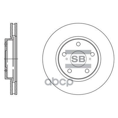 Диск тормозной передний VW GOLF IV SD4093 Sangsin brake арт. SD4093