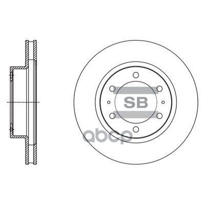 Диск тормозной TOYOTA LAND CRUISER 150 10- передний SD4098 Sangsin brake арт. SD4098