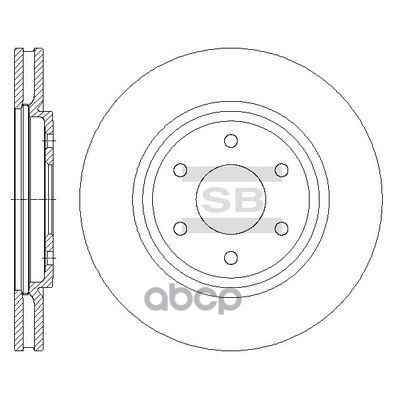 Диск тормозной передний NISSAN PATHFINDER R51 SD4229 Sangsin brake арт. SD4229