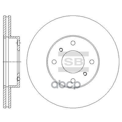 Диск тормозной Nissan Almera/Primera 1.5-2.2D 98 SD4231 Sangsin brake арт. SD4231