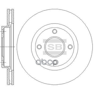 Диск тормозной (Спереди) Nissan Tiida 04-14 / Cube 08-20 Sangsin brake арт. SD4238
