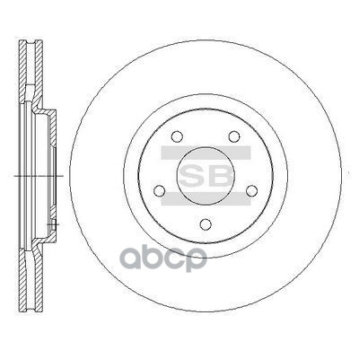 Диск тормозной NISSAN QASHQAI 07-/RENAULT KOLEOS 08- передний вент.D 320мм. SD4239 Sangsin brake арт. SD4239