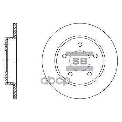 Диск тормозной задний MAZDA 3 (BK/BL) SD4419 Sangsin brake арт. SD4419