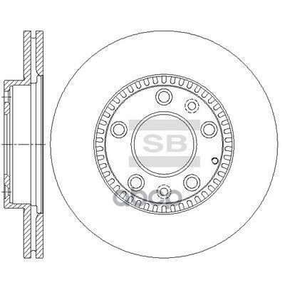 Диск тормозной передний Sangsin brake арт. sd4434