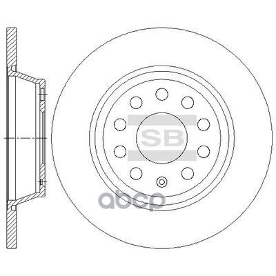 Диск тормозной задний VAG AUDI/SEAT/SKODA/VW SANGSIN BRAKE SD5414 Sangsin brake арт. SD5414