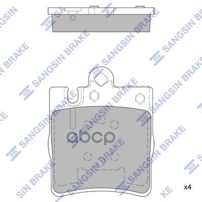 Колодки тормозные (Сзади) Mercedes-Benz C-Class 00-08 / E-Class 95-03 Sangsin brake арт. SP1089A
