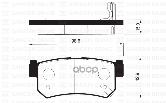 Колодки тормозные SSANGYONG REXTON 02/KYRON 05/ACTYON 05 задние SP1151 Sangsin brake арт. SP1151