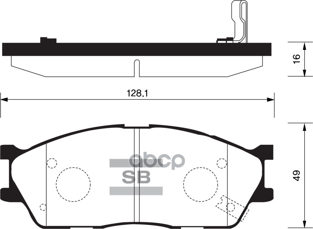 Колодки торм.дисковые Hi-Q KIA RIO SF 13 INCH Sangsin brake арт. sp1164