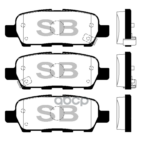 Колодки тормозные NISSAN X-TRAIL/QASHQAI/TIIDA/INFINITI FX/RENAULT KOLEOS задние SP1184 Sangsin brake арт. SP1184