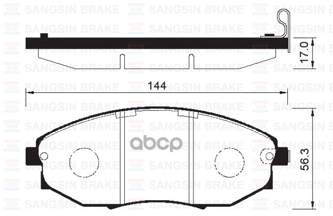 Колодки тормозные CHEVROLET EPICA 07- передние SP1193 Sangsin brake арт. SP1193