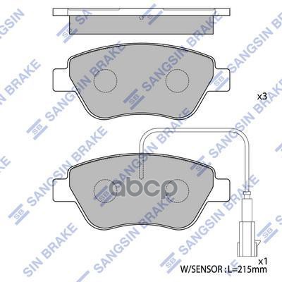 Колодки тормозные FIAT ALBEA/DOBLO/STILO 01 передние SP1201 Sangsin brake арт. SP1201