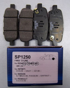 Колодки торм.дисковые задн. Hi-Q Nissan Murano  Qashqai  Tiida  X-Trail  FX35/45/50 (2005-) Sangsin brake арт. sp1250