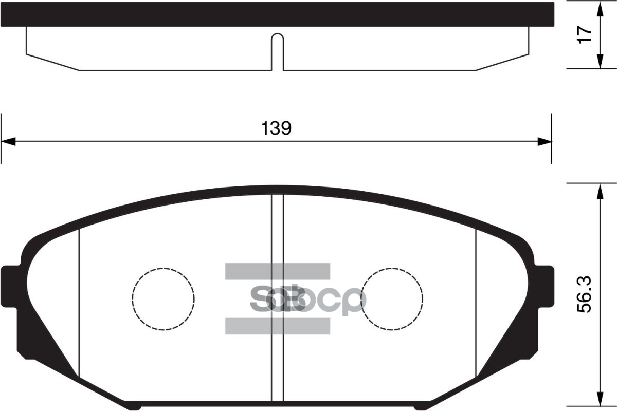 Колодки тормозные дисковые Acura MDX 01, Honda Odyssey 95/Pilot 03 SP1271 Sangsin brake арт. SP1271