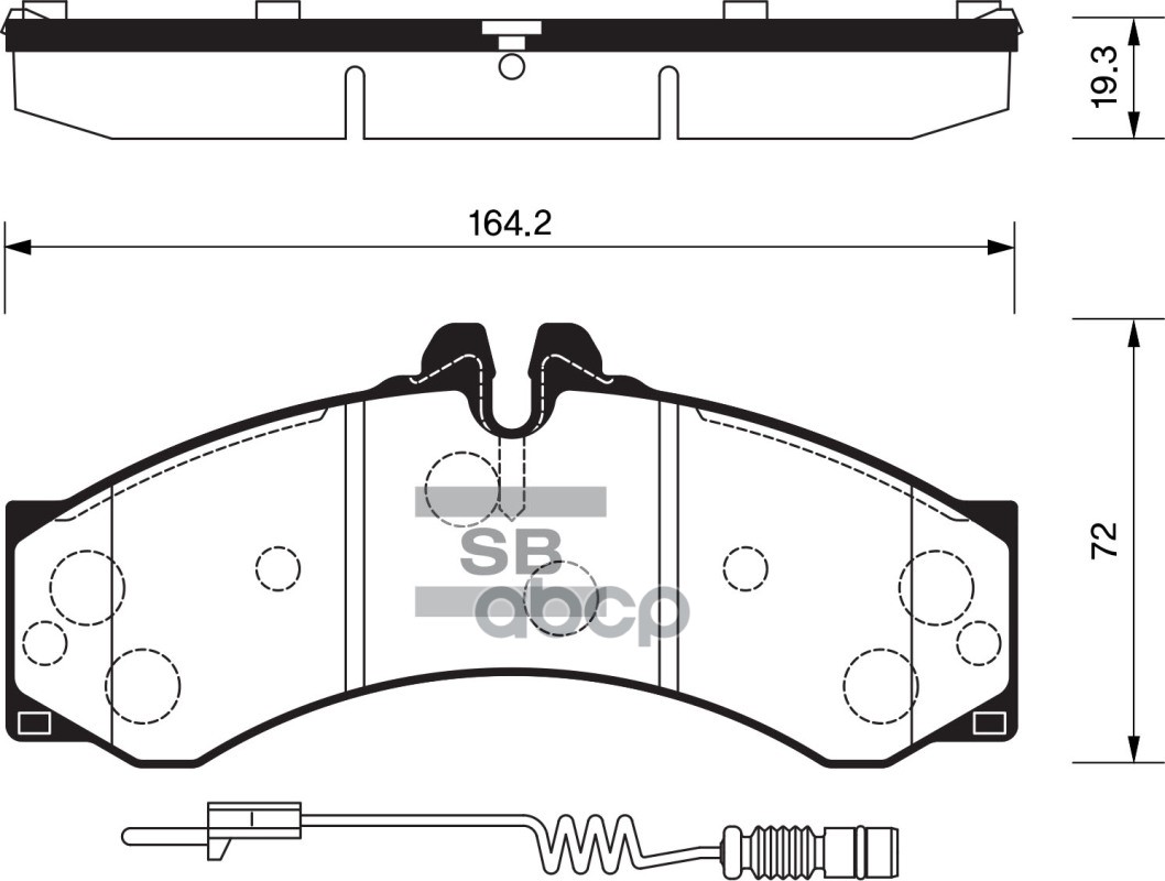 Колодки торм.дисковые Hi-Q BENZ  BENZ SPRINTER 2500 (D1136) Sangsin brake арт. sp1277