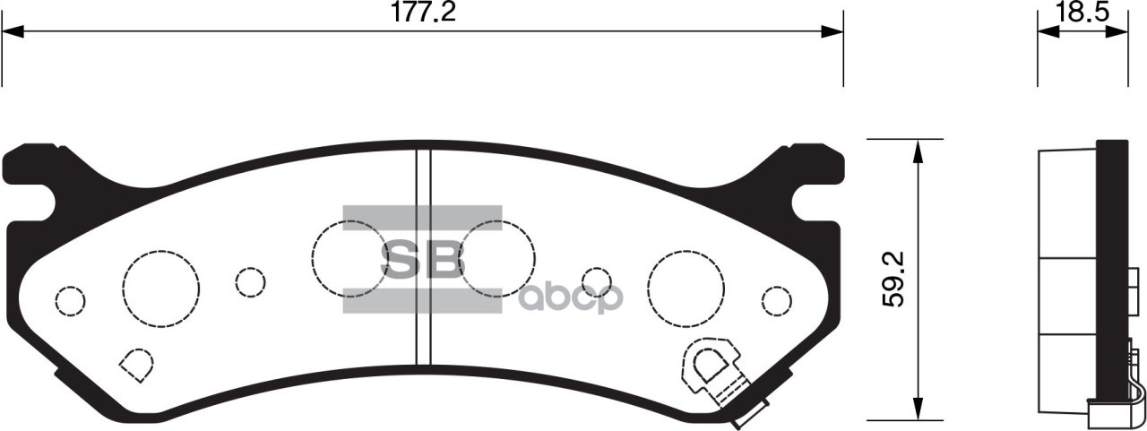 Колодки тормозные дисковые Cadillac Escalade, Chevrolet Tahoe 5.3/6.0 02 SP1298 Sangsin brake арт. SP1298