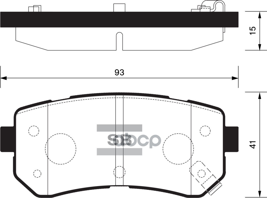 Колодки тормозные передние Hyundai Accent, Kia Rio 1.4i/1.6i 16V/1.5CRDi 05 SP1406 Sangsin brake арт. SP1406