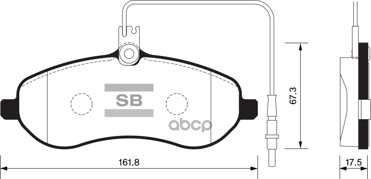 Колодки торм.дисковые Hi-Q CITROEN JUMPY 07- Sangsin brake арт. sp1415