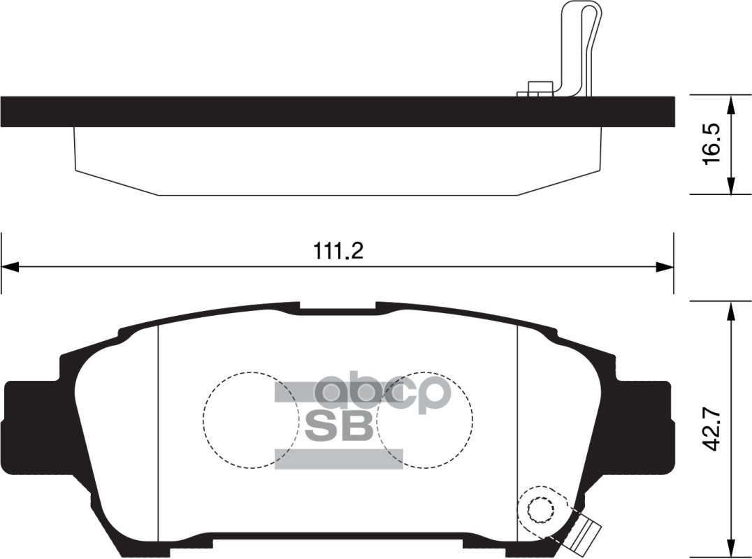 Колодки задние TOYOTA AVENSIS VERSO 01-11, ESTIMA 00-06, NOAH 07-13 SP1423 Sangsin brake арт. SP1423