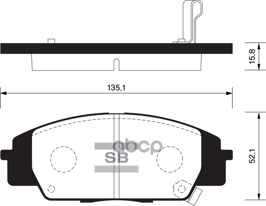 Колодки передние HONDA CIVIC TYPE-R 06- SP1434 Sangsin brake арт. SP1434