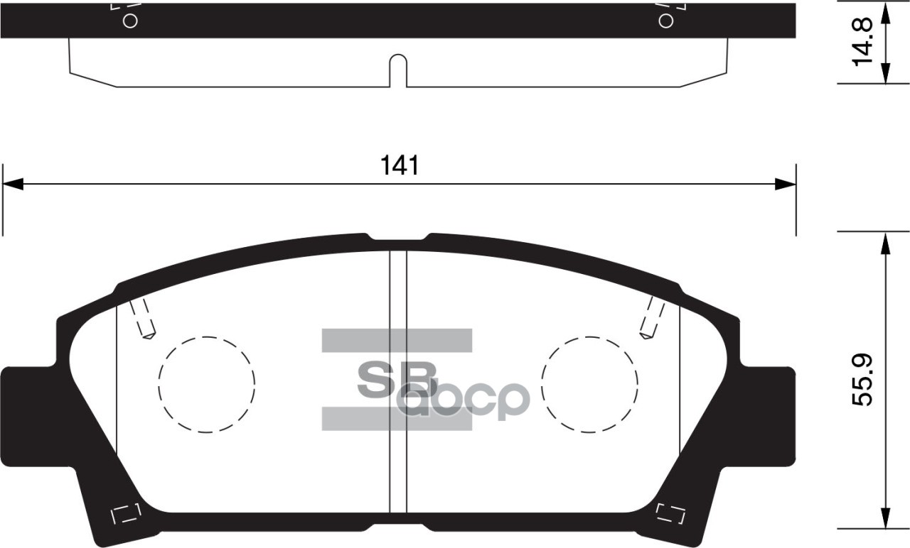 Колодки тормозные дисковые Toyota Rav 4 2.0VVT-I 06/Avensis 1.6VVTi-2.0VVTi 99-03 SP1466 Sangsin brake арт. SP1466