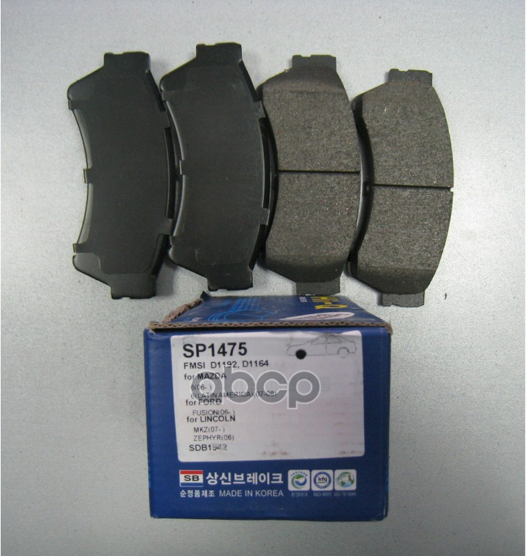 Колодки торм.дисковые Hi-Q MAZDA 6 06- (D1192) Sangsin brake арт. sp1475