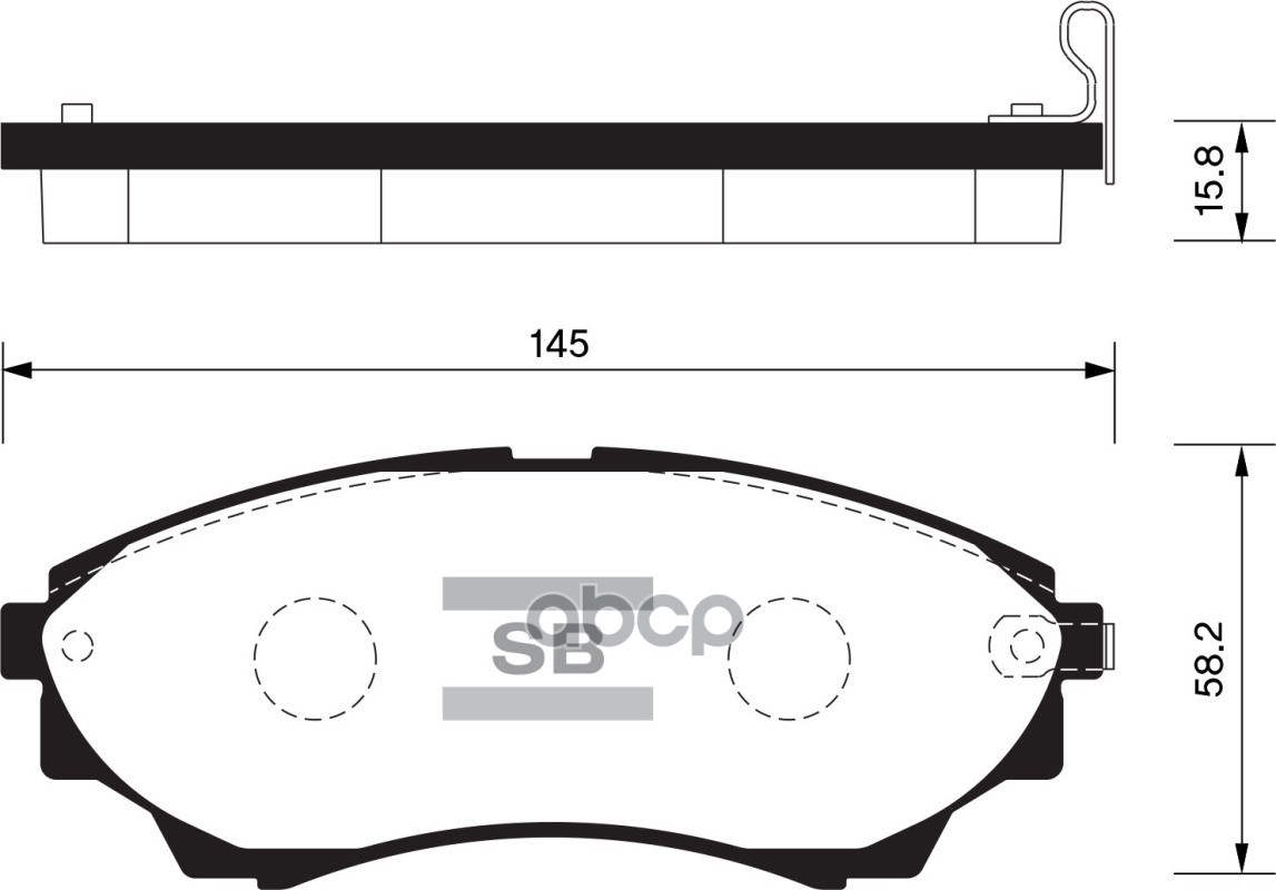Колодки тормозные дисковые Ford Ranger 2.5TDi, Mazda Serie B 2.5D/TD 02 SP1479 Sangsin brake арт. SP1479