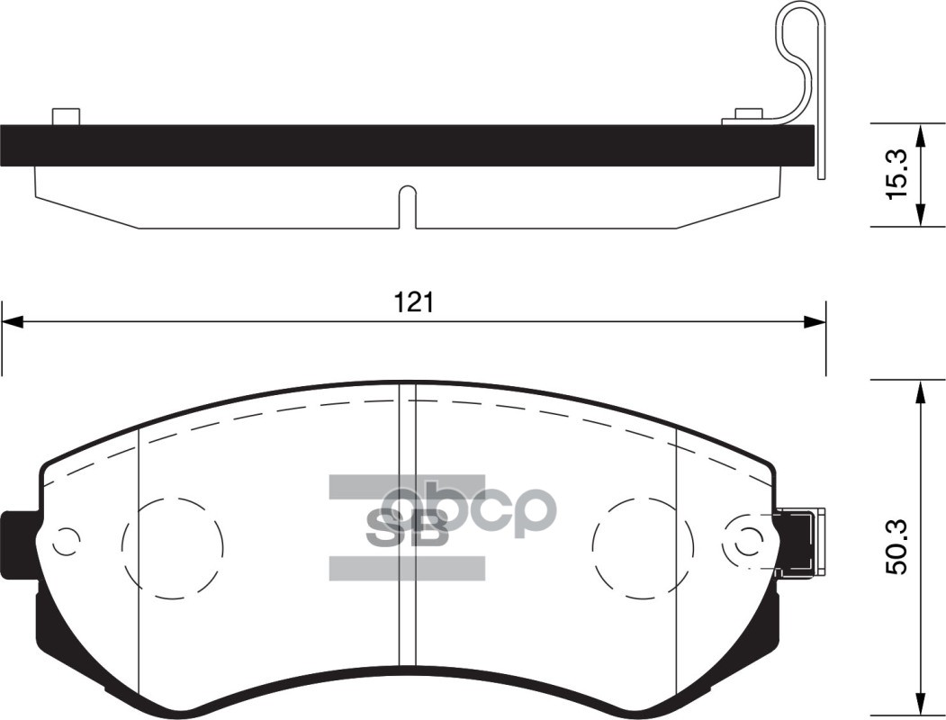 Колодки тормозные дисковые Nissan Almera 1.4i-2.0D 96 SP1492 Sangsin brake арт. SP1492