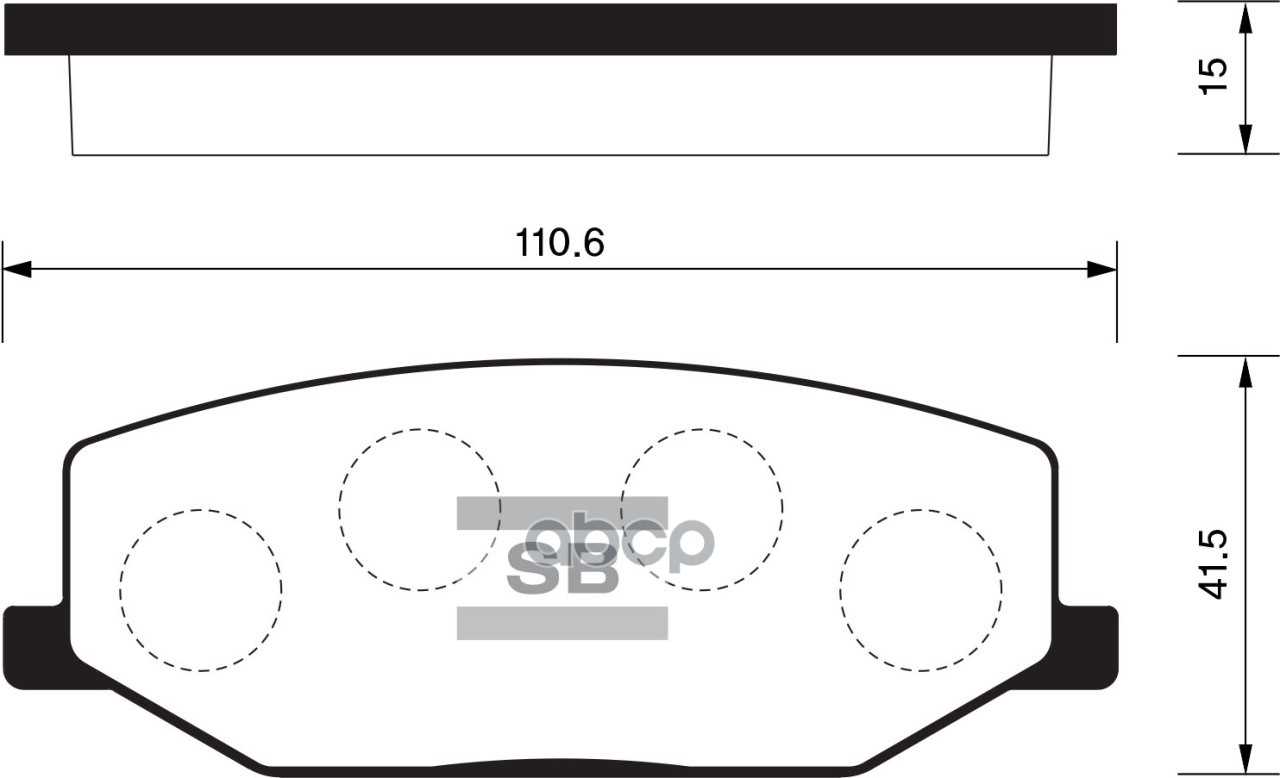 Колодки тормозные дисковые Suzuki SJ 1.0/1.3 81-04 SP1540 Sangsin brake арт. SP1540