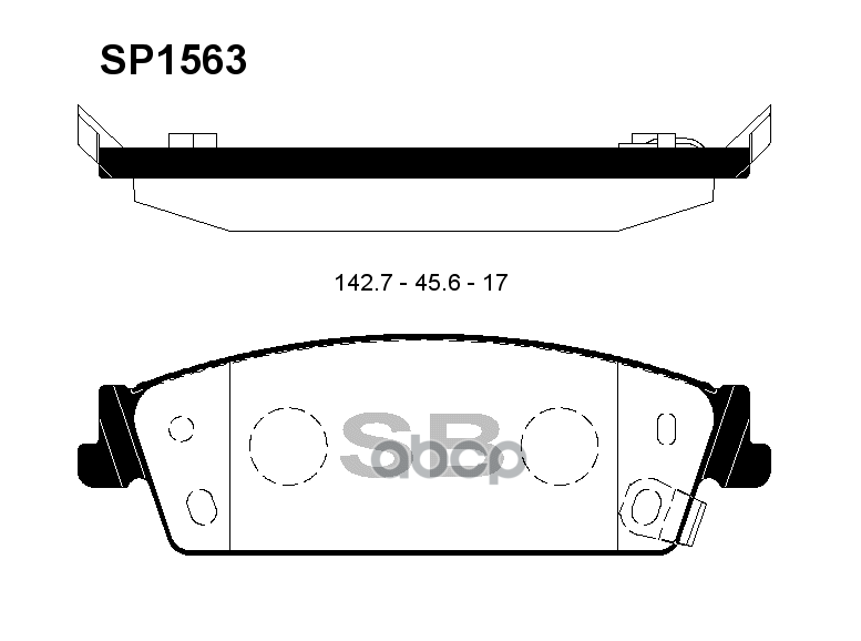 Колодки тормозные CADILLAC ESCALADE/CHEVROLET TAHOE 06- задние SP1563 Sangsin brake арт. SP1563