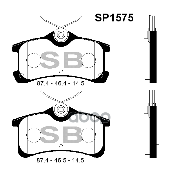 Колодки тормозные дисковые Toyota Corolla 1.4i/1.6i/2.0D 97-00 SP1575 Sangsin brake арт. SP1575