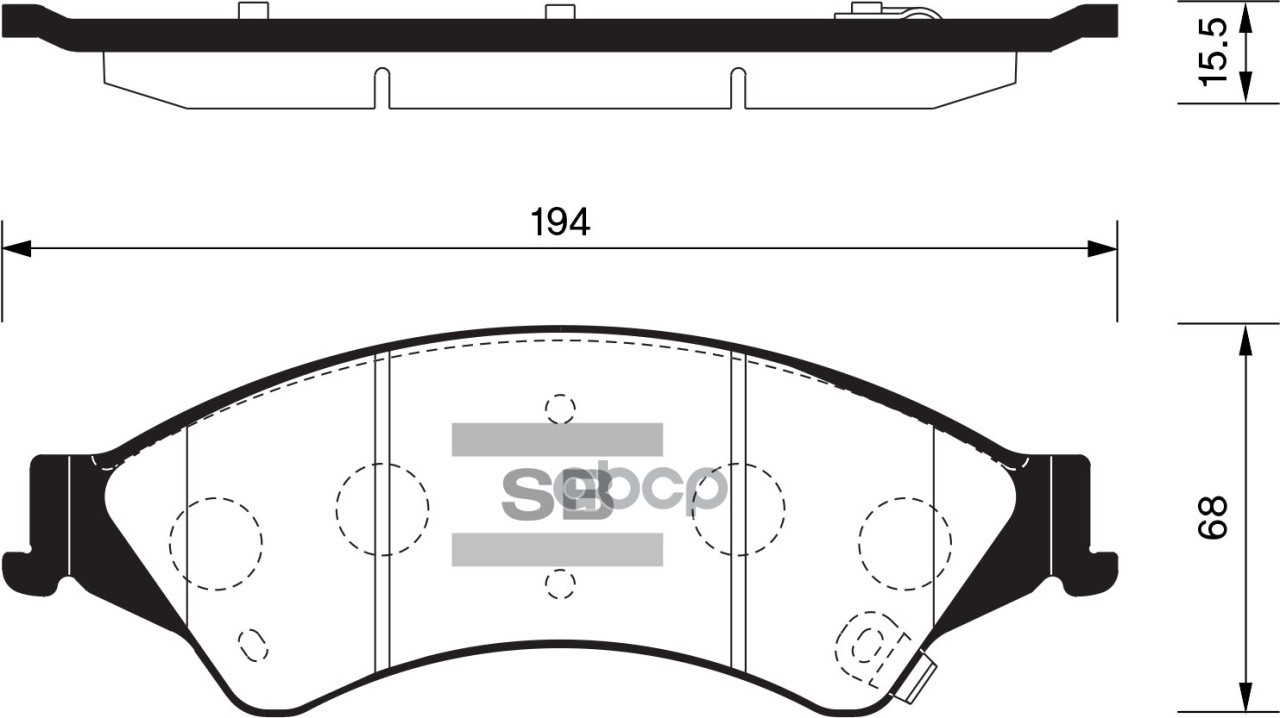 Колодки передние FORD RANGER 2011- SP1596 Sangsin brake арт. SP1596