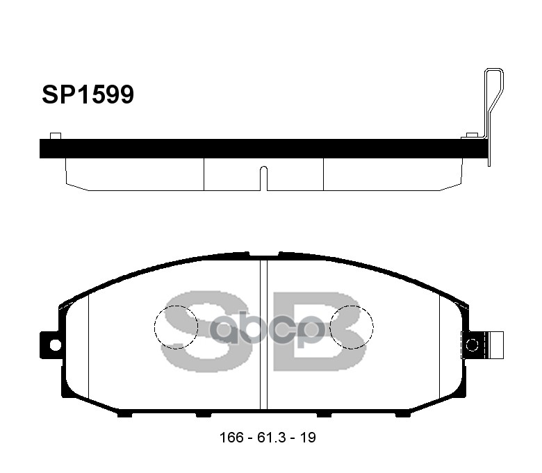 Колодки тормозные NISSAN PATROL 2.8D-4.2D 97-10 передние SP1599 Sangsin brake арт. SP1599
