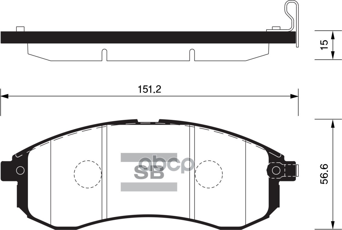 Колодки тормозные дисковые Mitsubishi L200 2.5TD 4WD 03 SP1602 Sangsin brake арт. SP1602