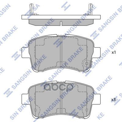 Колодки тормозные дисковые Suzuki Liana 1.3-1.8/1.4DDis 01 SP1633 Sangsin brake арт. SP1633