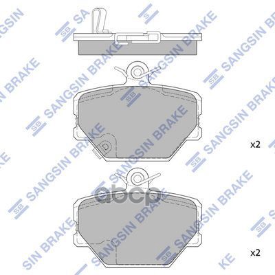 Колодки тормозные дисковые Smart 0.6-0.8CDi 98 SP1674 Sangsin brake арт. SP1674