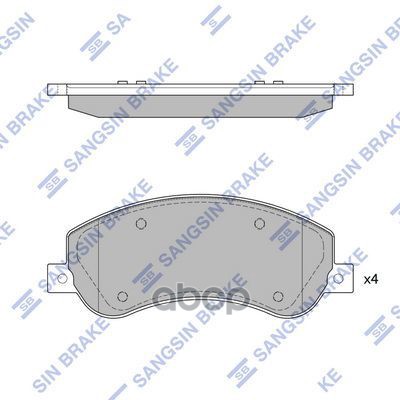 Колодки тормозные дисковые Ford Transit 2.2TDCi/2.4TDCi/2.3 16V 06 SP1675A Sangsin brake арт. SP1675A