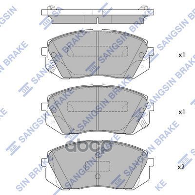 Колодки передние HYUNDAI SONATA (LF) 2014- SP1683 Sangsin brake арт. SP1683