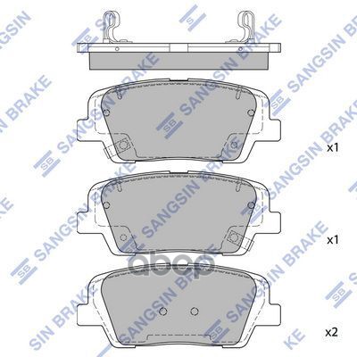 Колодки задние HYUNDAI SANTA FE II/III/IV SP1706 Sangsin brake арт. SP1706