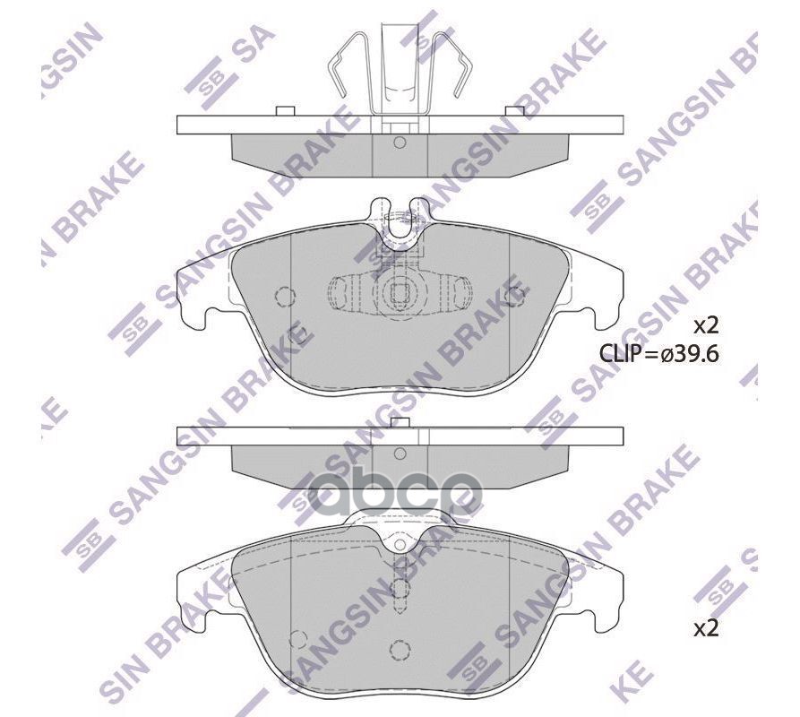 Колодки задние MERCEDES C W204 07-14, GLK X204 09-15 SP1707A Sangsin brake арт. SP1707A