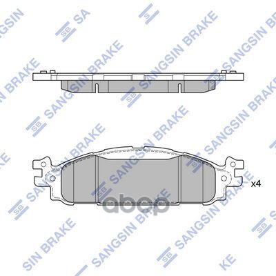 Колодки торм.дисковые Hi-Q LINCOLN MKS 12 (D1508) 4S Sangsin brake арт. sp1711