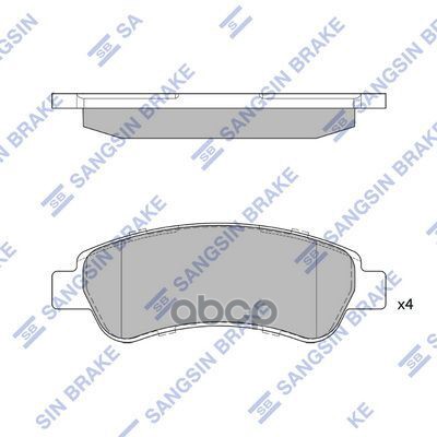 Колодки тормозные (Сзади) Peugeot Boxer 06- / Citroen Jumper 06- Sangsin brake арт. SP1727