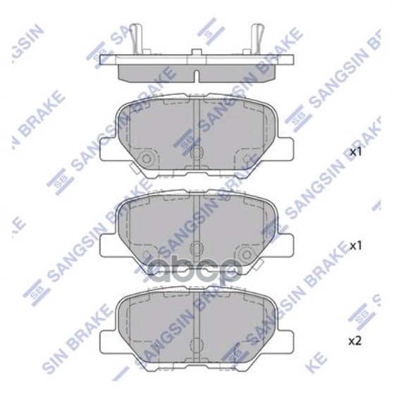 Колодки торм.диск.задние MAZDA 6 SALOON R (D1679) (HI-Q SEVERE DUTY) Sangsin brake арт. sp1731(sd)