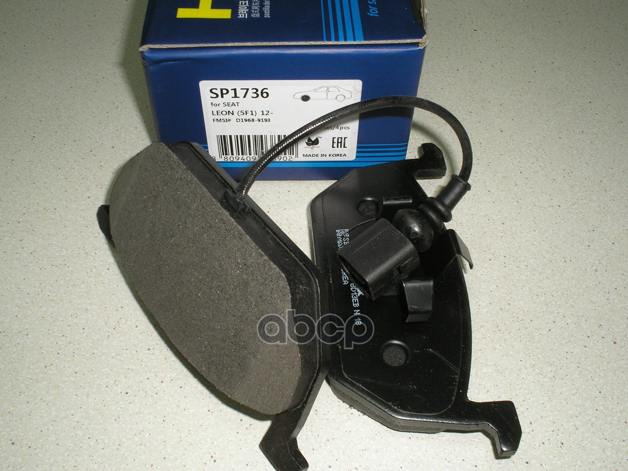 Колодки тормозные SKODA OCTAVIA/ VW GOLF VII 12 - передние SP1736 Sangsin brake арт. SP1736