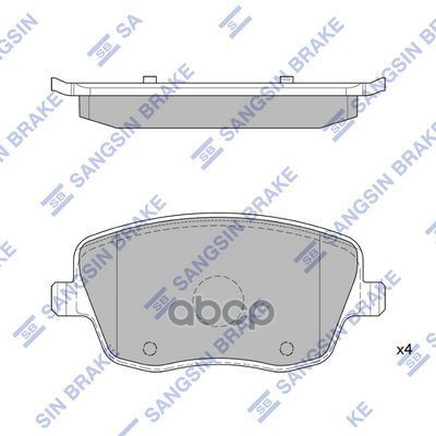 Колодки тормозные передние Skoda Fabia 2.0i 16V 01 SP1806 Sangsin brake арт. SP1806