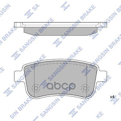 Колодки тормозные дисковые Renault Megane Sedan/Coupe 08 SP1839 Sangsin brake арт. SP1839