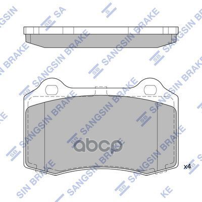 Колодки Тормозные Дисковые Перед Sangsin brake арт. SP1854