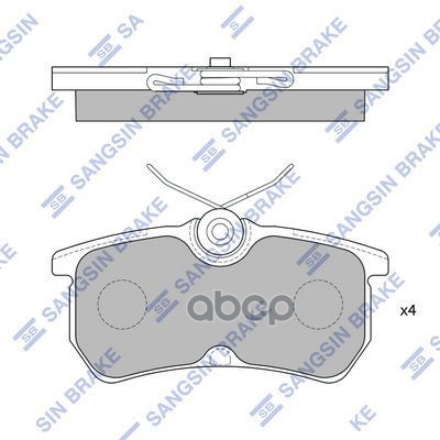 Колодки задние FORD Fiesta V 01-07/Focus I 98-04 SANGSIN BRAKE SP1865 Sangsin brake арт. SP1865