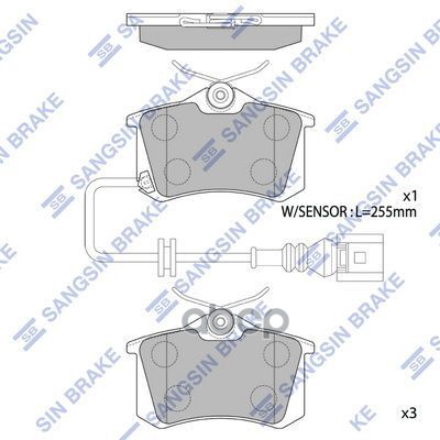 Колодки торм.дисковые Hi-Q SEAT IBIZA IV (6L1) 02-08 R Sangsin brake арт. sp1870